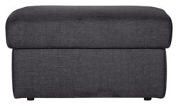 Collection - Milano - Fabric Footstool - Charcoal